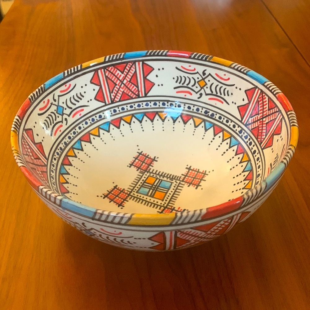 Hand painted ceramic bowl